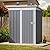Greesum 5×3FT Outdoor Storage Shed, Metal Patio Storaged Sheds with Lockable Doors, Sheds & Outdoor Storage for Bike, Backyard, Pool and Garden, Gray