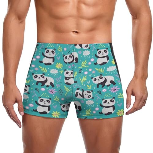 Boxer de bain homme panda mignon coupe anti-irritation