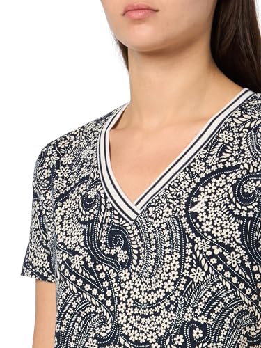 Image of Nautica Women's Solid V-Neck Short Sleeve T-Shirt Shirt