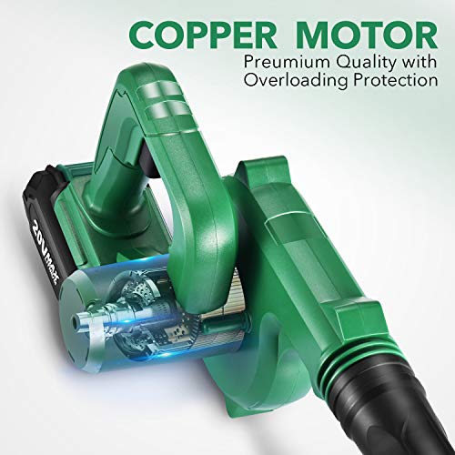 image for K I M O. 20V Cordless Leaf Blower Double Length Blow Tube 2-in-1 Blowe