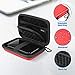ProCase 2,5” Festplattentasche für Seagate Portable Drive/Toshiba Canvio Partner/WD Elements/UnionSine Externe Festplatte/Backup Plus Slim/Samsung T9 Portable SSD External Hard Drive Tasche -Rot