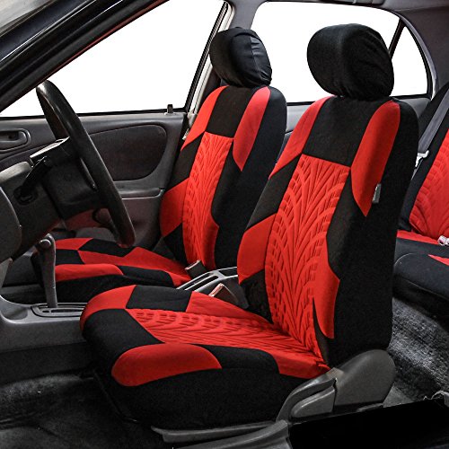 FH Group Full Set Travel Master Car Seat Covers, Airbag and Split Rear Car Seat Cover Universal Fit Interior Accessories for Cars Trucks SUV, Automotive Seat Covers, Red by FH Group - Image 8