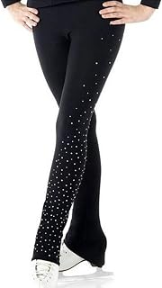 MXRFACTory Women's Figure Skating Pants High Elasticity Water Proof No ice with Rhinestones Fleece Warm Pants Comfortable Figure Skating Long Pants Girls Professional Competition Training
