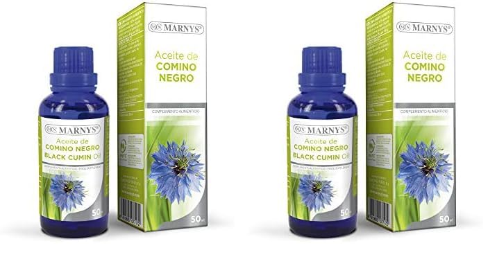 MARNYS Aceite Puro de Comino Negro rico en Omegas 3, 6, 7 y 9 50ml (Paquete de 2)