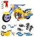 Take Apart Toy Motorcycle - Build Your Own Motor Bike, Fix Remodel, Ride and Play with Included Power Drill - Lights and Sounds - More Than 20 Pieces - by ToyThrill