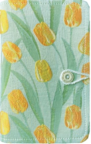ipoul A6 Binder, Embroidered Flower Journal, Refillable Journal, 6 Ring Binder, 5"x7" Journal Cover, Unlined Paper, Sketchbook, Travel Diary for Girl, Budget Binder, Planner Binder, Tulip Flowers