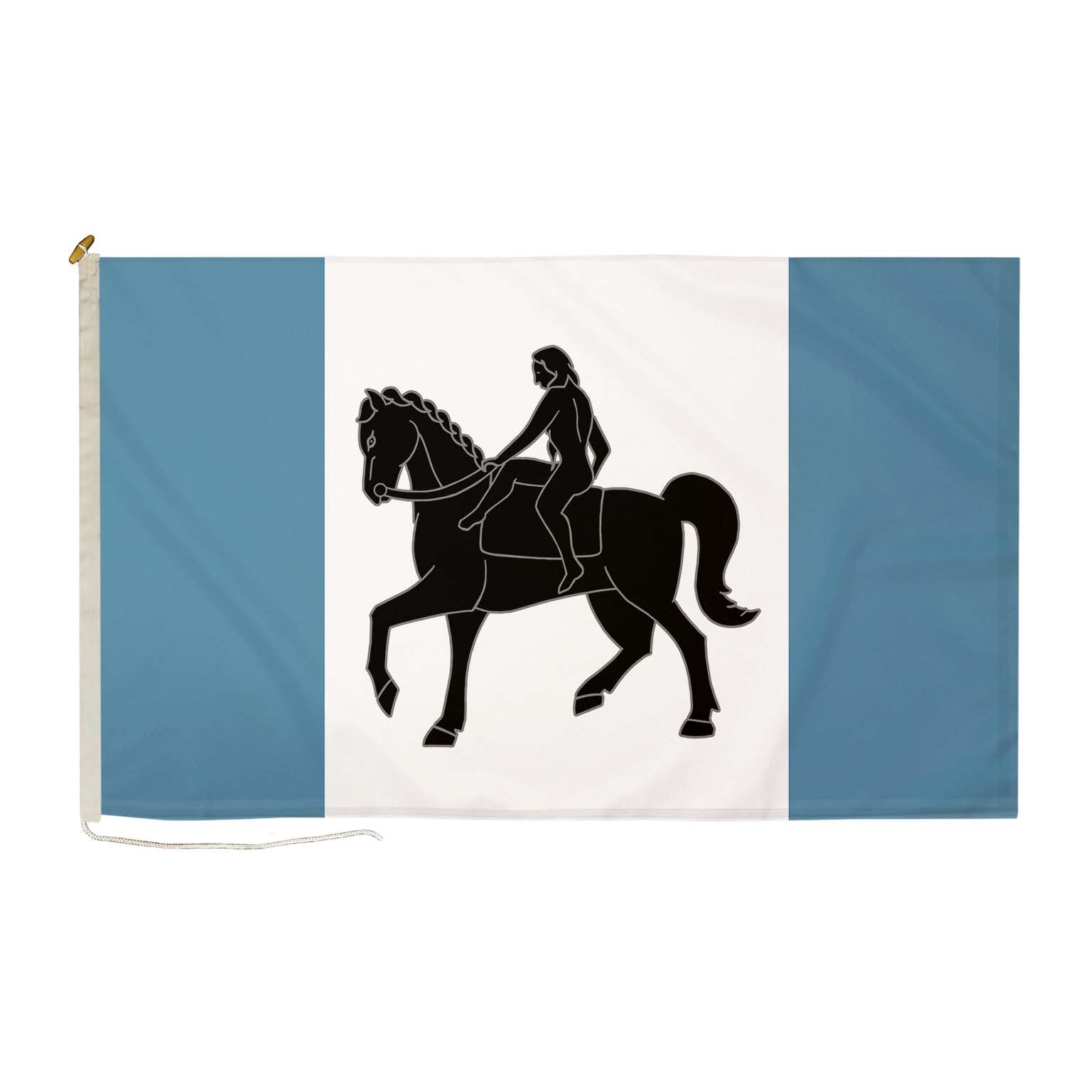 DuraFlag Coventry Flag Premium Quality with Rope & Toggle Fittings Reinforced Stitching 150gsm Suitable for Flagpoles 5ft x 3ft (150cm x 90cm) Weatherproof Fade Resistant English City Flag