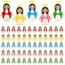 60 Pack Little Virgin Mary Figurines, Mini Virgin Mary Dolls Bulk Easter Egg Stuffers, Sunday School & Baptism Party Favors, Multicolor Religious Gifts