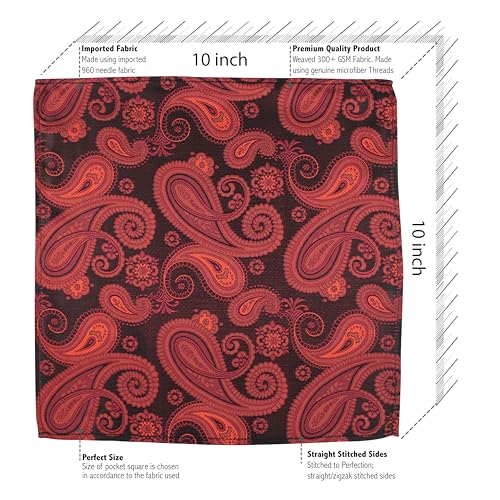Image of Kovove The Paisley Treat Pocket Square For Men