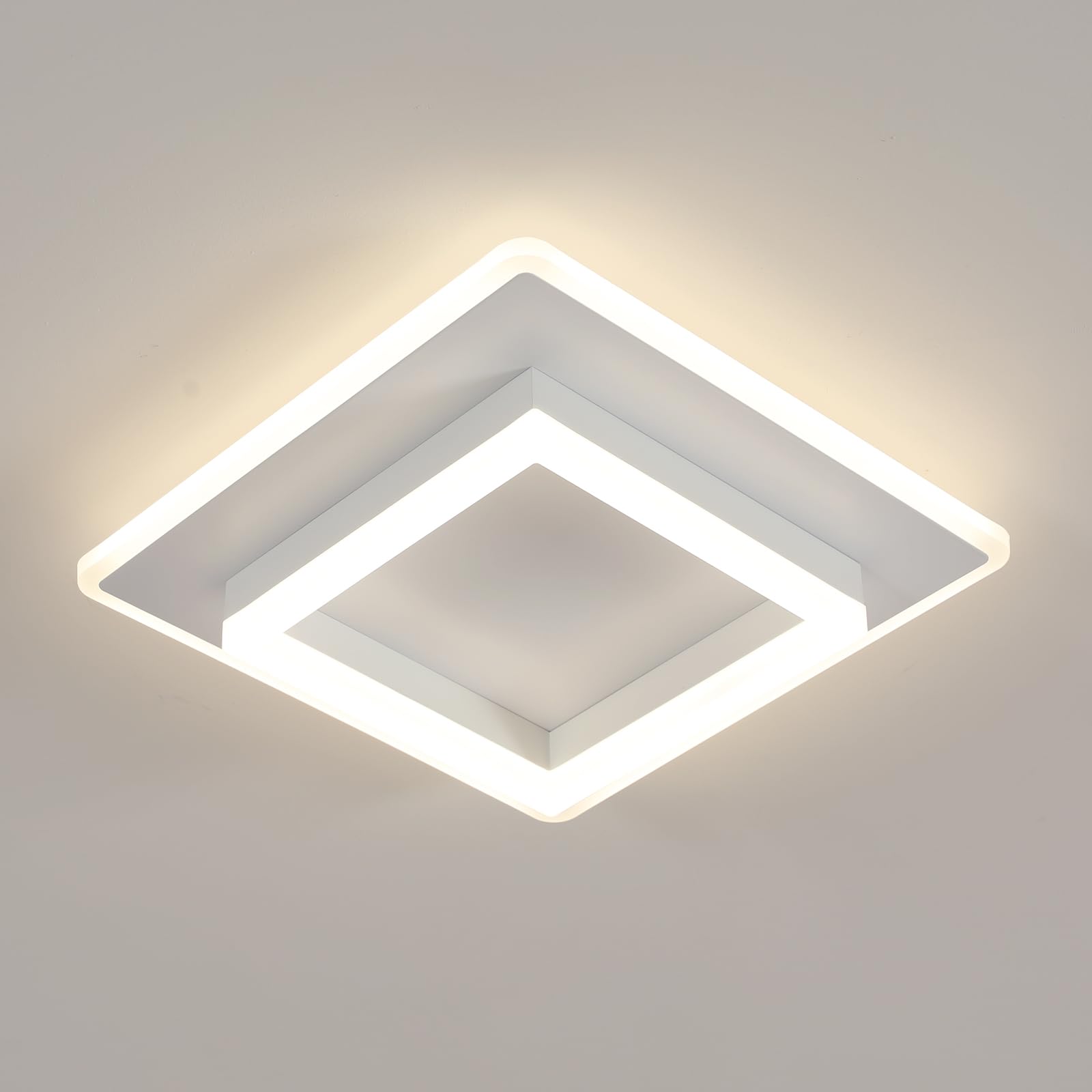 SENQIU Schwarze quadratische LED-Deckenleuchte