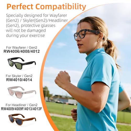 HIBLOKS Waterproof Silicone Cover & Eyeglass Ear Grip Compatible with Ray-Ban Meta Wayfarer/Skyler/Headliner & Gen 2, Sweat-proof, Anti-slip and Skin-friendly Accessories Set for Rayban Smart Glasses
