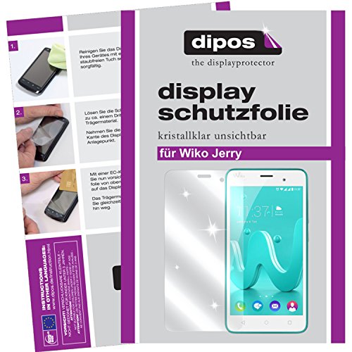 dipos I 2X Protection ecrán Compatible avec Wiko Jerry Films de Protection d'écran Transparent