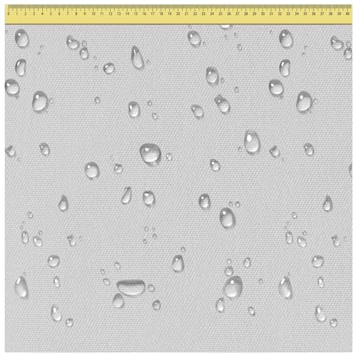 DreamRoots Tessuto impermeabile al metro 160 cm Larghezza - Stoffa al metro impermeabile 220 g/m2 600D - Cuscino esterno impermeabile - Stoffe a metro Grigio pallido 1M