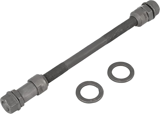 X AUTOHAUX 1 Pcs 9.5mm Wheel Hub Axle Rear Axle Solid Shaft Black for Bicycle