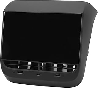 Rear Seat Entertainment System, 7in 1024x600 Pixel LCD Screen Rear Seat Display Screen 2GB 32GB ROM Wind Speed Regulation Seat Adjustment for Model 3 Y