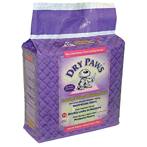 Image of MidWest Homes for Pets Dry Paws Training and Floor Protection Pads, 30-Count, Pink, 23 5 /8 inch x 17 3 /4 inch
