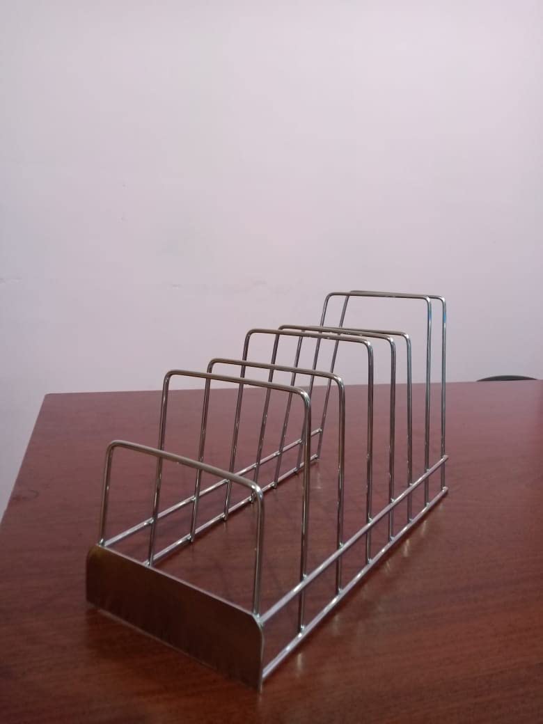 Siva Furniture Stainless Steel Plate Rack for Kitchen Table Top