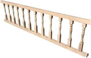 ibasenice Dollhouse Miniature Stairs Handrail: Wooden Handrail 1: 12 DIY Staircase Dollhouse Furniture Accessories Pre- Assembled Step Model