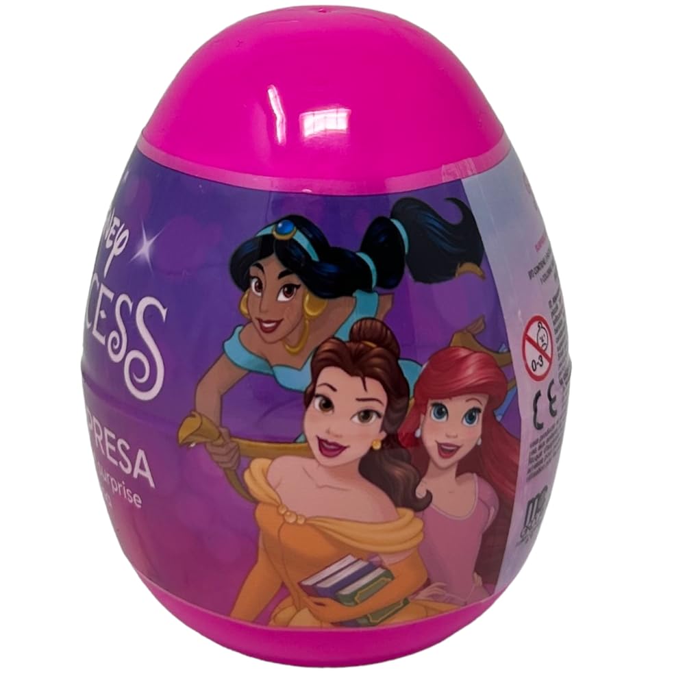 CARTOON Mini Surprise Egg 5 Pieces Egg Egg with Stationery Accessories for Children Colours and Designs, Princesses, 7 x 7 x 10 cm, leisure