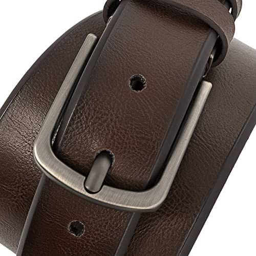 DOOPAI Mens Belt - Brown belt men，Leather Dress Belt Casual Wear Jeans Classic belt 1.25", Adjustable Trim to Fit Everywhere3