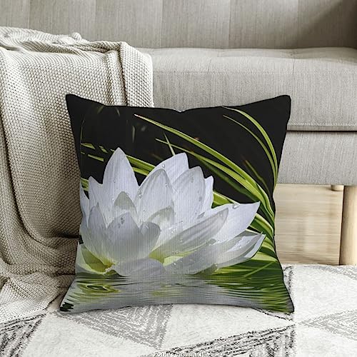 Housses de coussin lotus et pierres zen carrées 40x40cm TOMPPY déco lit et chambre salon - 8