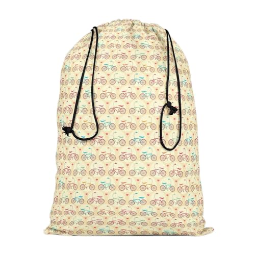 Image of ArtzFolio Bicycles & Pink Hearts | Reusable Sack Bag | Bag for Gym, Storage, Vegetable & Travel