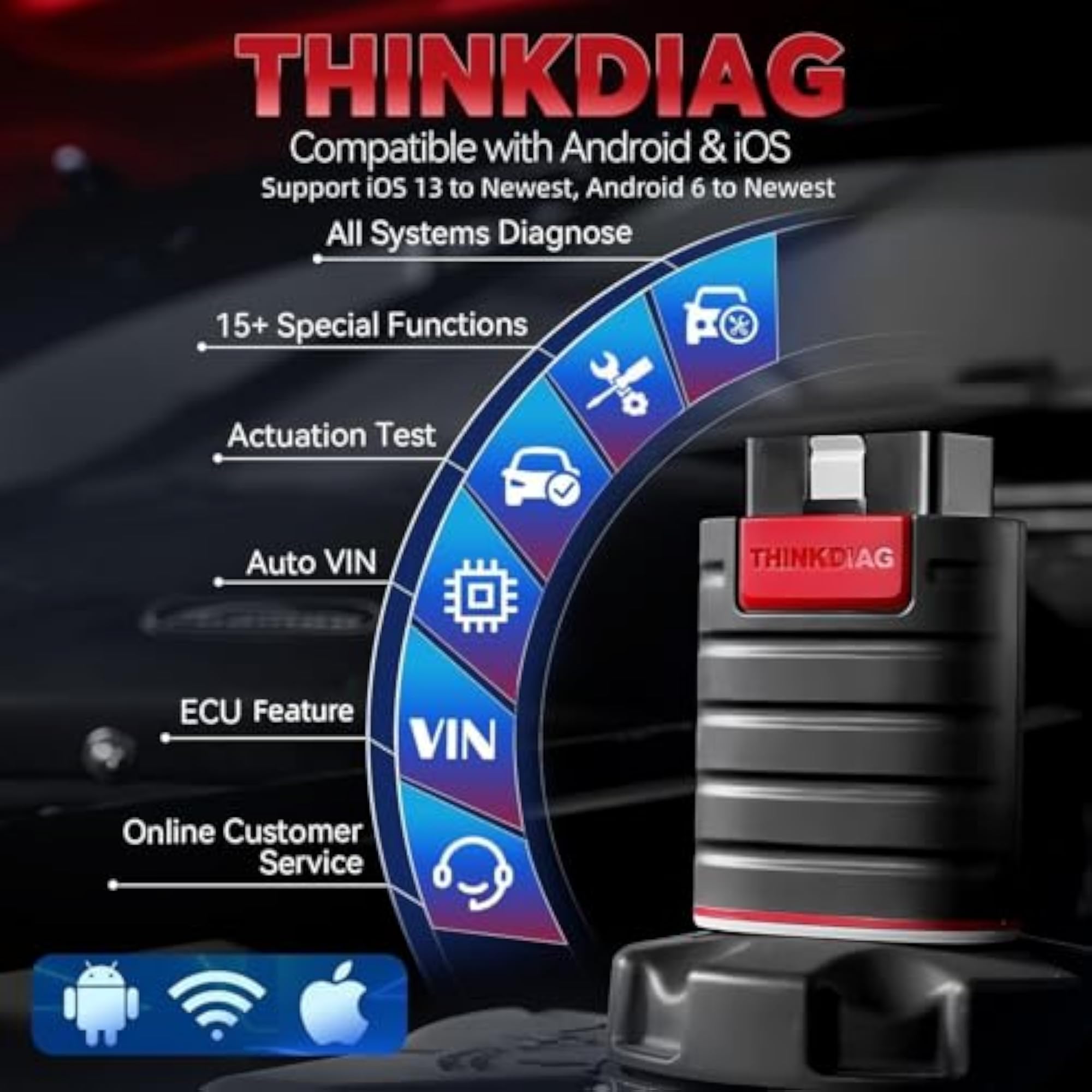 Thinkdiag OBD2 Scanner Bluetooth for All Systems
