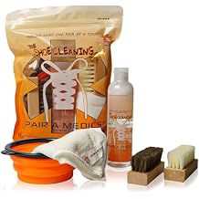 Pairamedics Shoe Cleaning Kit White Shoe Cleaner Kit 8oz with 2 Microfiber Shoe Brush & Pot Perfect Sneaker Cleaner Kit, Ugg Cleaner Kit for Cotton and Boots Cleans upto 50 Pairs