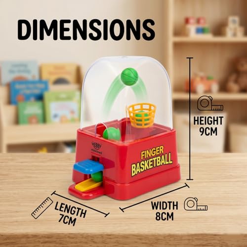 Image of Finger Basketball Game for Kids & Adults - Portable Desktop Sports Toy for Hand-Eye Coordination, Focus, and Reflex Training - Compact Indoor Stress Relief Game