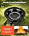 VEVOR Propane Fire Pit 24-Inch, 53,000 BTU Portable Gas Fire Pit, with Grill Grate & Lava Rocks, Adjustable Flame, Folding Legs,Smokeless Outdoor Firebowl for Camping, Patio, Backyard, Deck, RV, Black