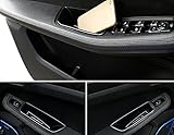 Eppar New Front Rear Door Storage Box For Porsche Macan 2014-2017 (Front Door 2PCS, Black)