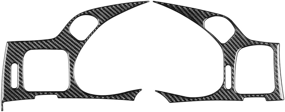 Chcury1 2Pcs ABS Dashboard Sticker Speedometer Panel Display Cover Trim LHD Black For Chevrolet Impala 00-05