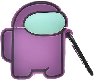 جراب حماية كامل من السيليكون من جي باور مصمم على شكل رائد فضاء لطيف ويحتوي على حزام حلقي مناسب لسماعات ايربودز 1/2 - متعدد الألوان