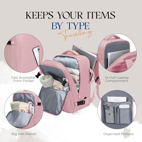 VMIKIV for Ryanair Cabin Bags 40x20x25 Underseat Bag,Small Travel Backpack Cabin Size Carry-ons for Women Men,Hand Luggage for Overnight,Casual Daypack with Laptop Compartment,Anti Theft Pocket - Image 6