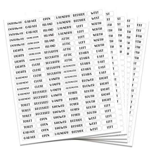 GOMAKERER - GOMAKERER 660 Pcs Home Office Identification Light Switch Labels, Transparent Switch Identification Stickers Label Waterproof Switch Panel Label for Home, Kitchen, Bathroom, 0.3 x 1.06 Inch