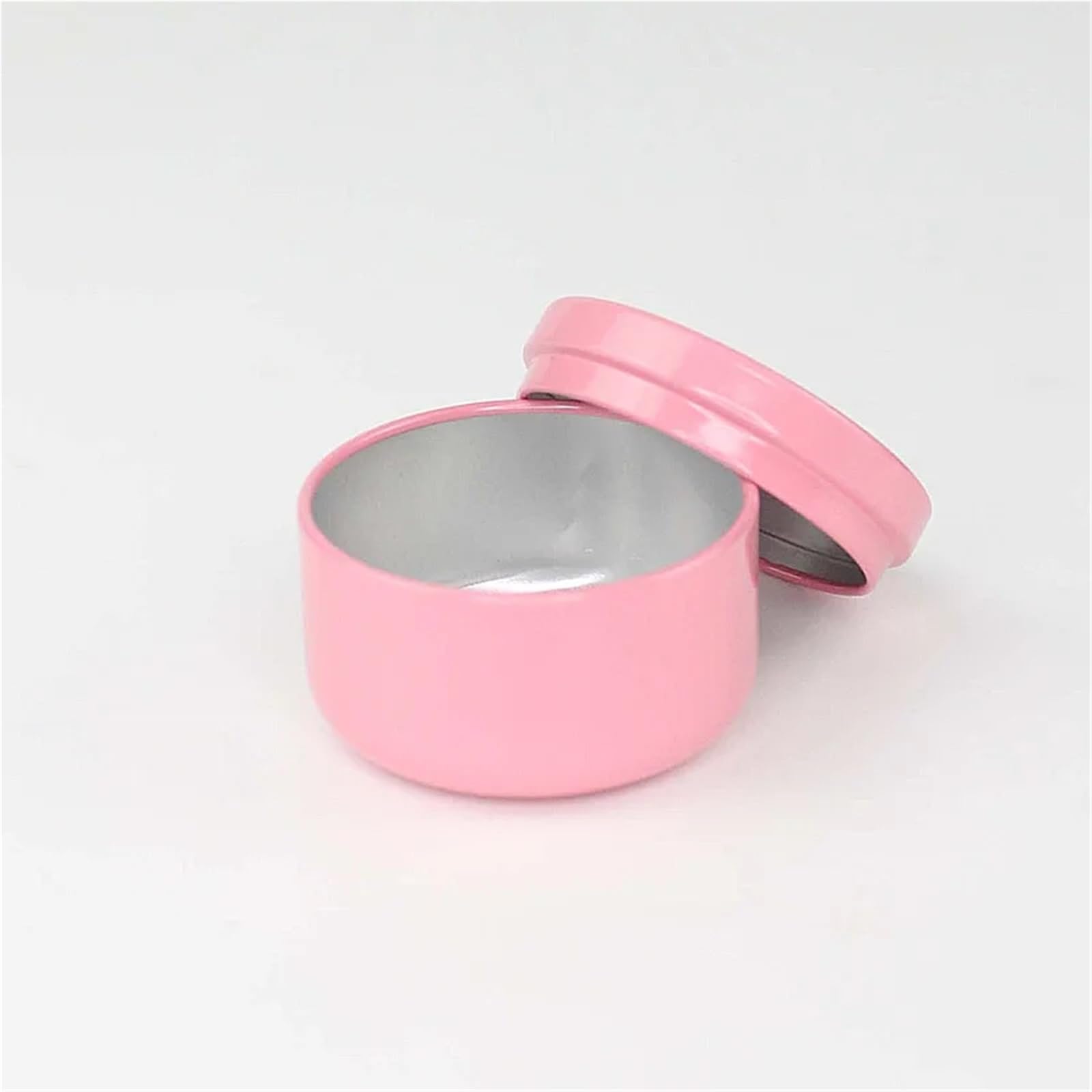 Xinglongs Candle Tin 24pcs 50ml Aluminum Candle Tin Round Containers Practical Jars Solid Aromatherapy Airtight Metal Jar(Pink)