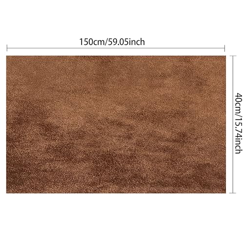 Mikrofaserstoff Selbstklebend für Cockpit,Wildleder Optik Kunstleder,Kunstleder Wildleder Optik Stretch Dehnbar Stoff Velours (Braun, 150 * 40cm)