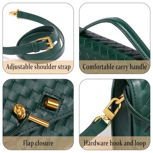 Lieits Woven Tote Bag For Women Vegan Leather Handmade Woven Shoulder Handbag Crossbody Bag Adjustable Shoulder Strap thumb #4
