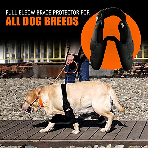Neoally Breathable Dog Elbow Brace Protector Pads For Canine Elbow And Shoulder Support Elbow Hygroma, Dysplasia, Osteoarthritis, Elbow Calluses, Pressure Sores And Shoulder Dislocation (Left X-Large) #TOP5