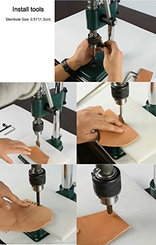 Nw Manual Press Puncher Hand Punching Machine Manual Punch Punching Press Hand Machine Punch Tool Hole-Punch Machine (Round, With Clamping Chuck) #TOP7