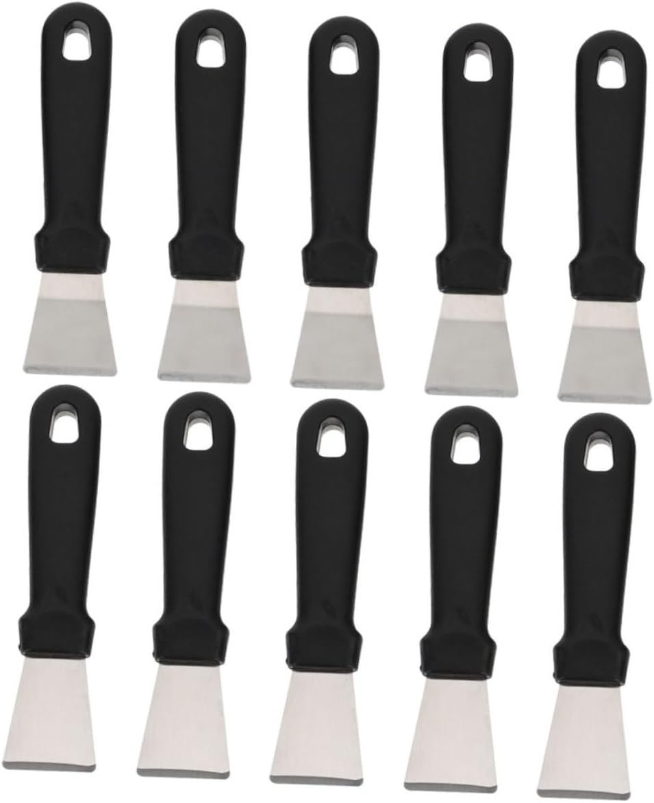 10pcs Stainless Steel Ice Scraper Freezer Griddle Cleaning Ergonomic BBQ Tools for Efficient Refrigerator Defrosting Range Hood Maintenance