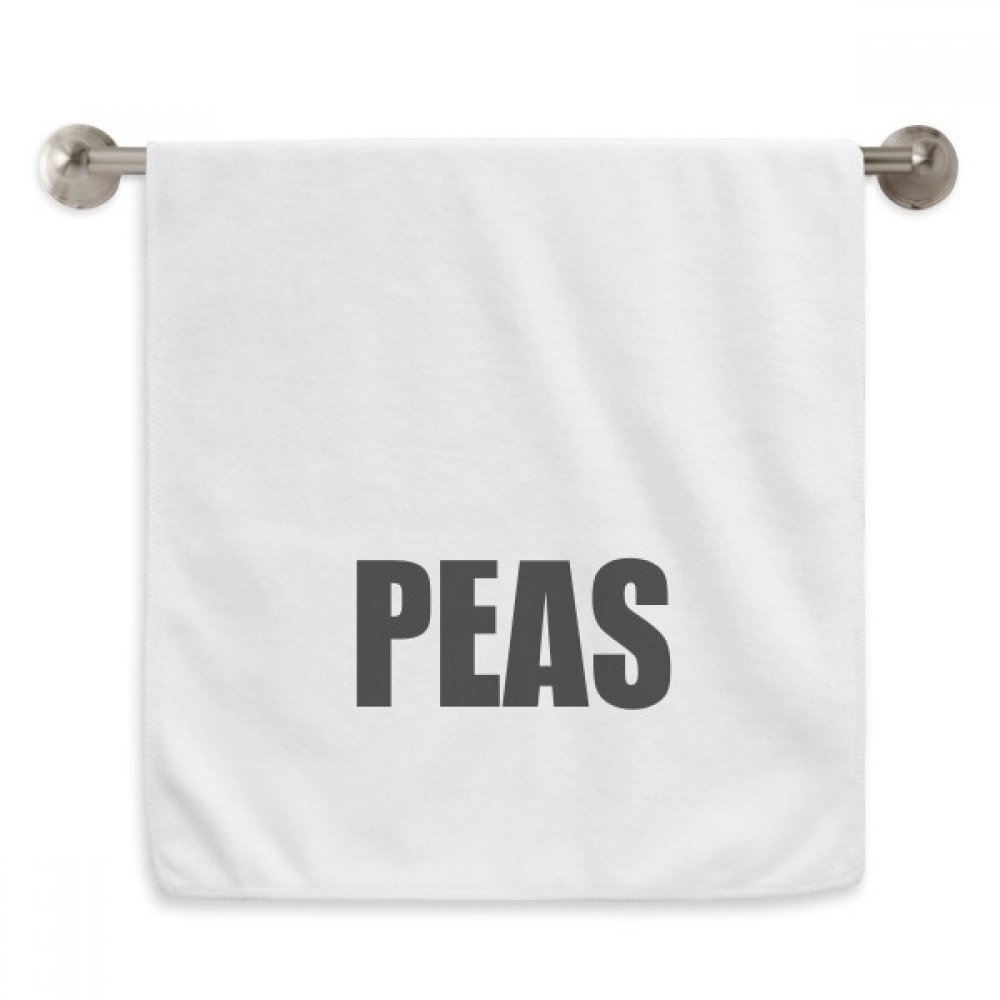 Serviette moelleuse blanche 13x29 pouces débarbouillette motif légumes et pois