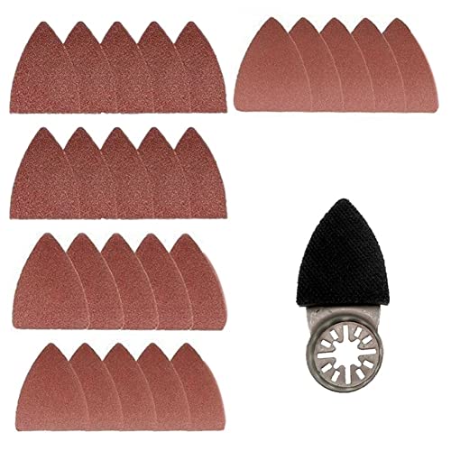 ZSBLXHHJD Schleifpapier 31 Stück/Set 38 x 52 mm vibrierendes Schleifpapier 60-320 Schleifpapier Schleifband 38 x 86 mm Metallschleifscheibe Haushalt Holzbearbeitungswerkzeuge (Farbe: 31 Stück Set) Cover