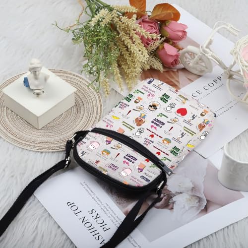 PWHAOO Korean Drama Lover Gift K Kdrama Quotes Crossbody Bag K Drama Mom Travel Bag Korean Drama Addict Gift4