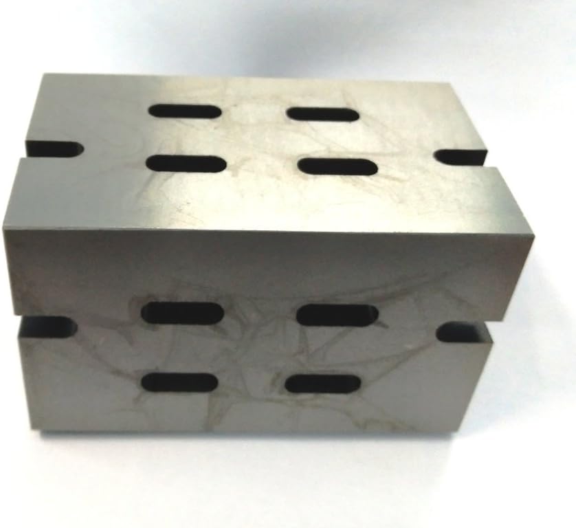 Quality Precision Graded Caste Iron Vee Angle Plates-stress Relieved - Work-holding Clamping Milling Engineering Machine Tools-heavy Duty (3" X 3" X 5" (75 X 75 X 125 MM) - Slotted)