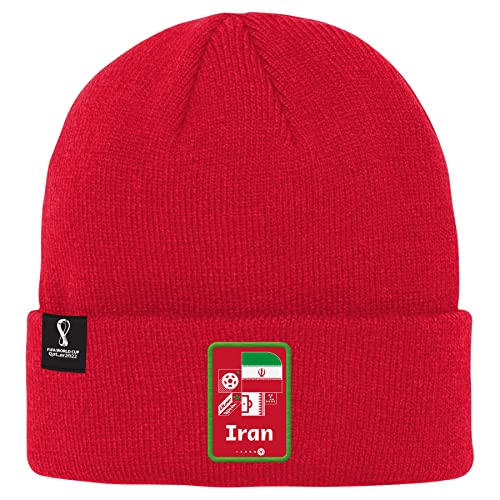 Bonnet enfant FIFA rouge pour protéger les oreilles du froid au stade
