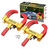 IMAYCC Wheel Lock for Car 2 Packs, Heavy Duty Trailer Wheel Lock, Max 13 inch Universal Car Tire Loc