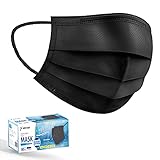 CYLEN Disposable Black Face Masks with Earloops 50pcs