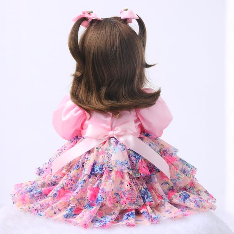 Muñeca reborn niña 24 pulgadas silicona realista miniatura 7