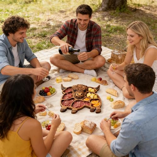 Plateau pour apéritif en forme de vache idéal pour vos soirées de réception